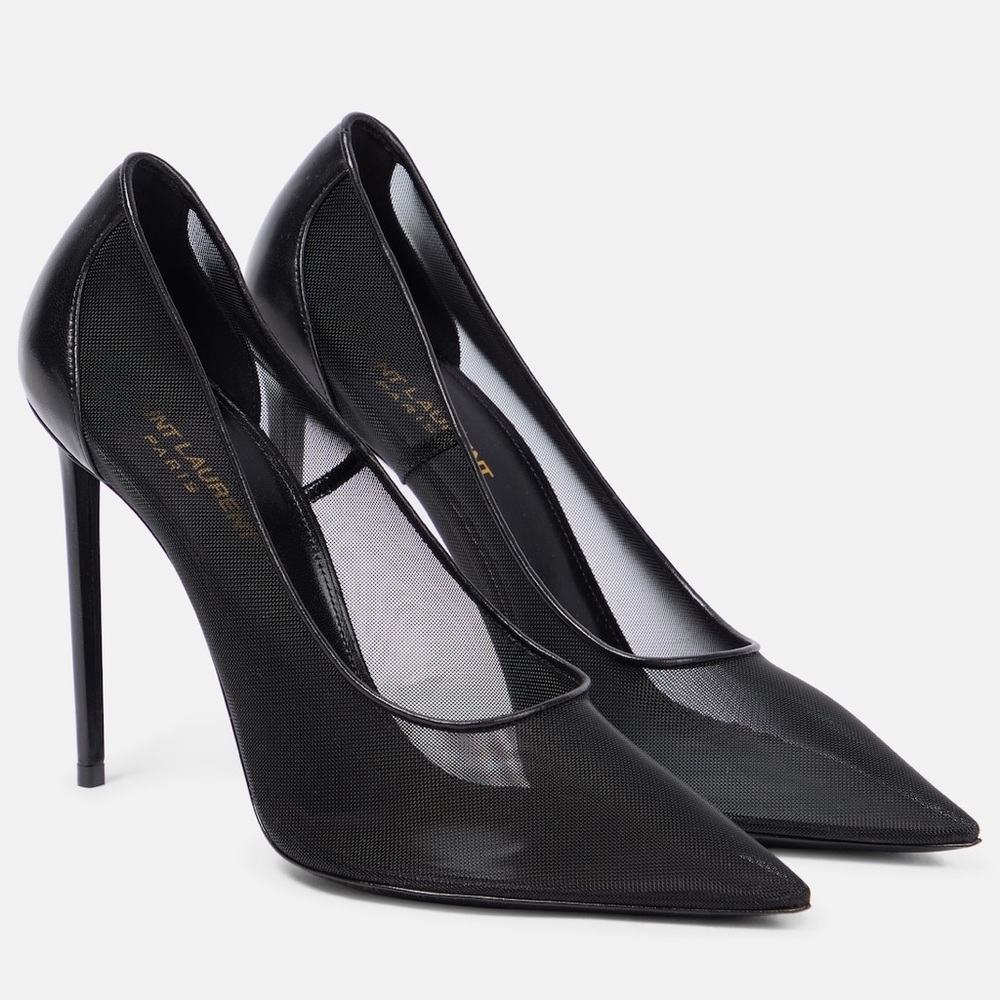 NWT Saint Laurent Mesh Stiletto Pumps
